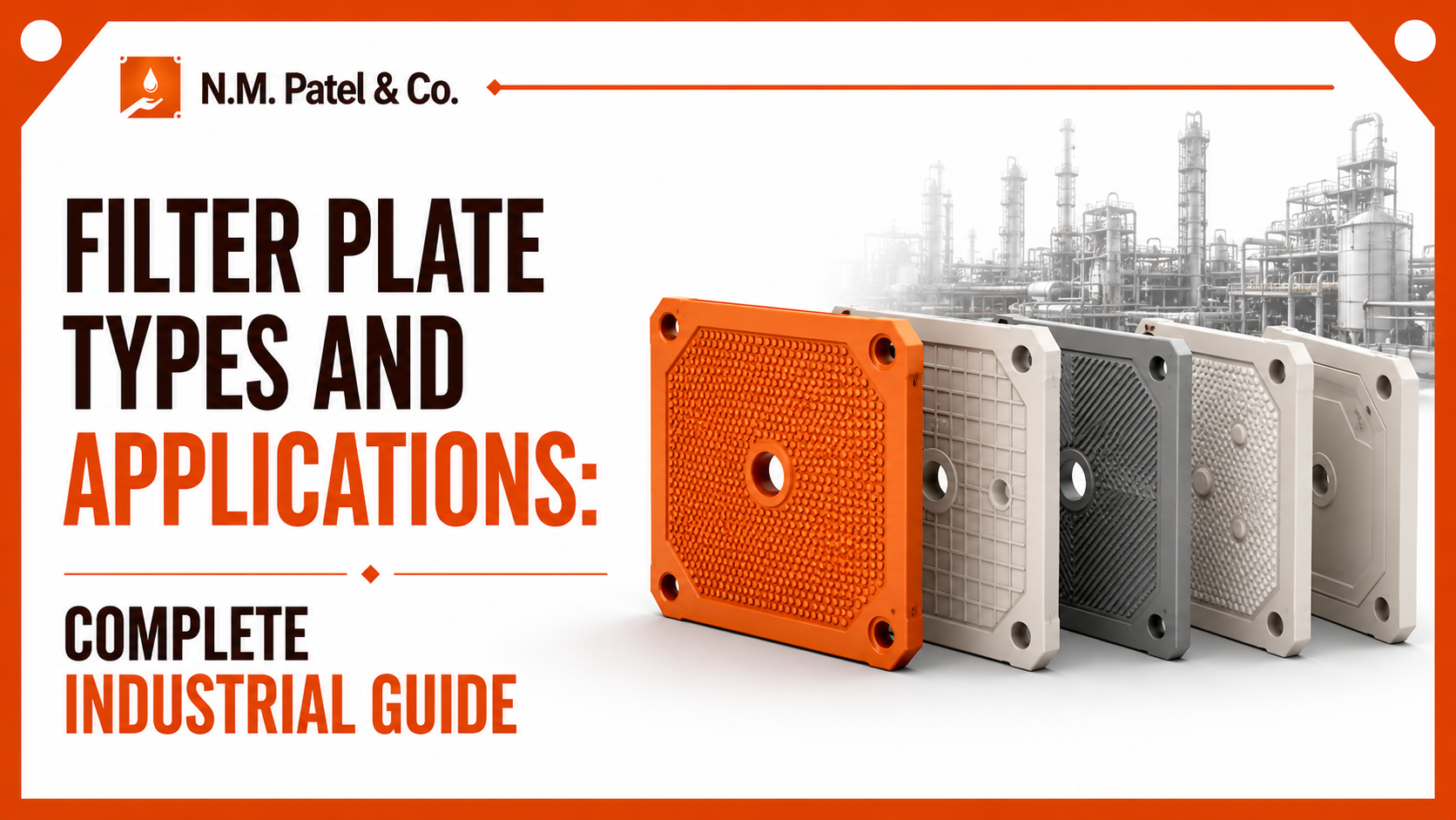 Different filter plate types used in industrial filter press machines